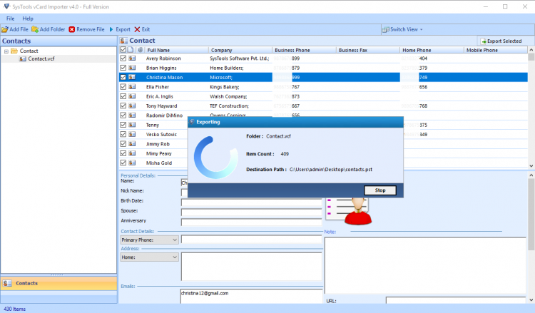 Import Contacts from Skype to Outlook4