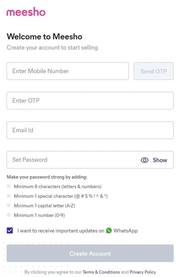 Meesho Supplier Panel Login