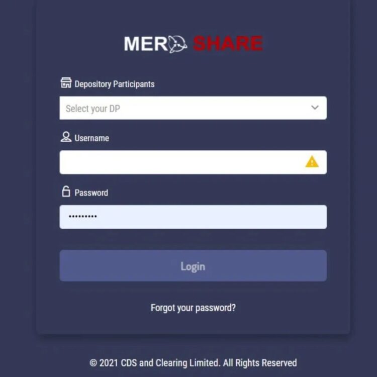 Mero Share Login