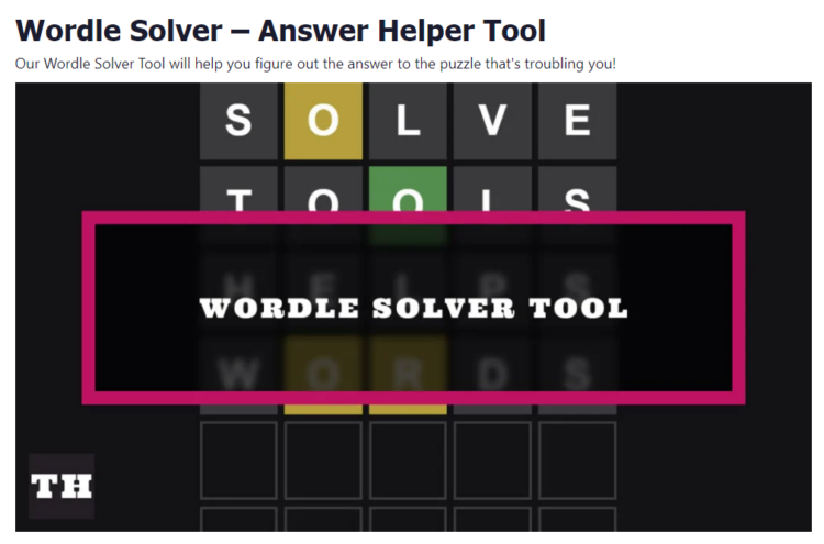 Wordle Solver Tool